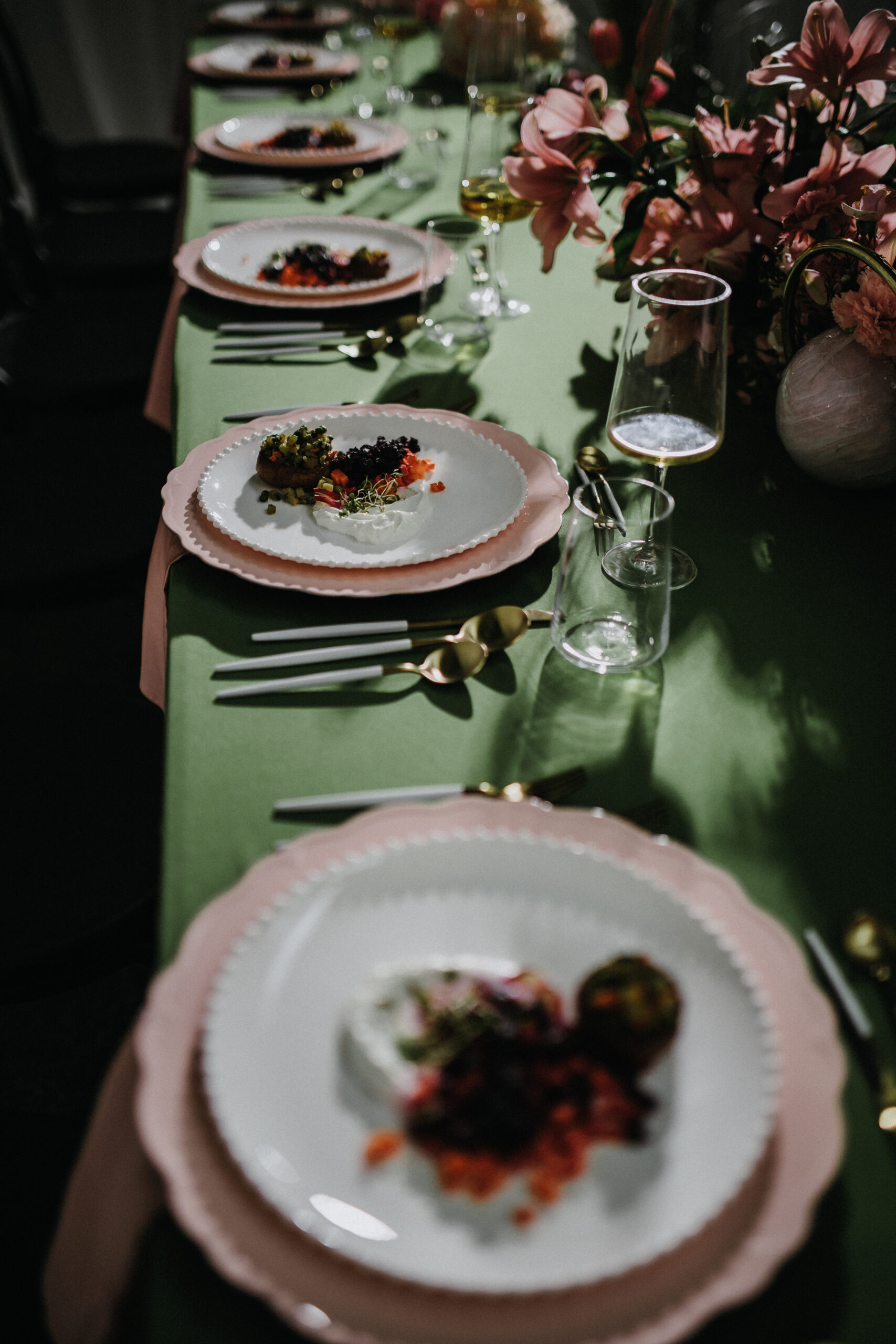 Festliches Essen bei einer Hochzeit in NRW